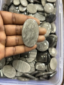 เกรด AAA หินสีเงินเงาแบบออบซิเดียนอัญมณีออบซิเดียนหินอัญมณีทำพลอยรูปทรงผสมหินออบซิเดียน - Product Image 2