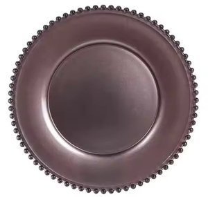 Assiette de présentation ronde minimaliste en acier inoxydable doré pour table à manger et décoration de mariage, vaisselle et assiettes - Product Image 6