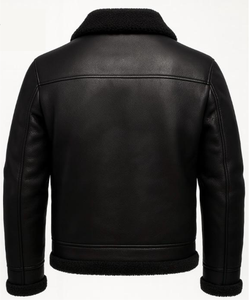 Veste en cuir pour homme sur mesure de qualité supérieure avec col montant, logo sur le devant, couleur/taille personnalisée, veste d'hiver de haute qualité - Product Image 6