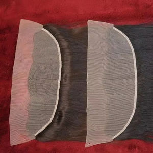 18 pouces naturel droite HD dentelle 13x4 frontal indien Remy cheveux perruque frontale cheveux du temple humain vierge indien Extensions de cheveux humains - Product Image 1