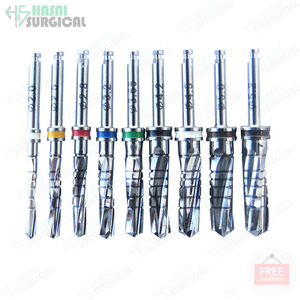 Kit de taladro cónico para implantes dentales con tapón Manual de acero inoxidable Certificado CE Grado A + - Product Image 6