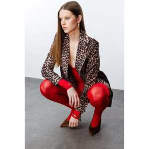 Blazer en polyester à imprimé léopard pour tous les jours - Product Image 3