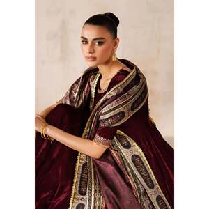 Ensemble de costume en velours pour femmes, 100% polyester, avec dupatta en soie imprimée numériquement et pantalon PR-1207 - Product Image 6