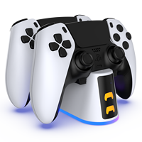 Station de charge universelle pour jeux : chargeur LED rapide pour manettes PS5 DualSense, PS5 Pro DualShock, PS5 Slim