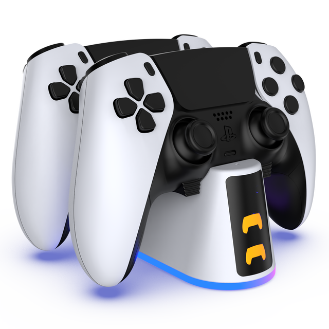 Universal Gaming Charging Dock: Fast LED Charger for PS5 DualSense, PS5 Pro DualShock, Ps5 Slim Controllers