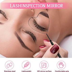 Espejo de inspección de pestañas curvo para artistas de pestañas, herramienta de espejo en ángulo para detalles de extensión de pestañas - Product Image 2