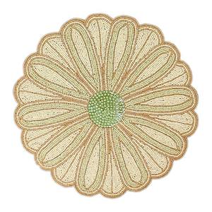 Napperon perlé de graines de broderie napperon à paillettes perlé fait à la main napperon d'Inde - Product Image 2