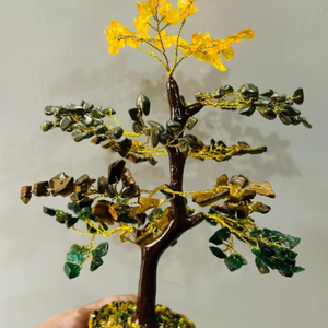 Bel arbre en cristal à 7 chakras fait à la main, grandes et petites tailles pour décor en pierre-Autres arbres en cristal - Product Image 2