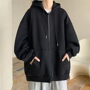 Sweat-shirt à capuche pour homme d'hiver, couleur unie, décontracté, polaire, polyester/coton, coupe régulière, logo personnalisé, sweat-shirt MS-HD-1113 - Product Image 3