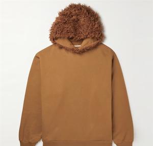 Sweat à capuche unisexe à capuche en fourrure personnalisé sans cordon de serrage, pull à capuche avec poche kangourou pour hommes et femmes - Product Image 1