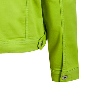 Dernier nouveau 100% coton de haute qualité vert couleur vive mode manteau femmes dames Stretch Denim veste doux coton été - Product Image 6