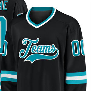 Maillot de hockey Rayures Tackle Twill Logo de l'équipe Maillot de hockey Broderie personnalisée Maillots de hockey sur glace pour hommes - Product Image 4