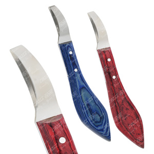 Gros maréchal-ferrant classique boucle couteaux sabot grandes boucles couteau de forme ovale avec manche en bois tondeuse nettoyage cheval disponible - Product Image 6