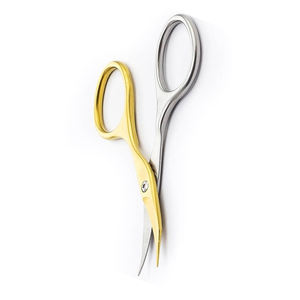 Ciseaux à cuticules dorés et argentés Ciseaux à ongles à pointe fine et courbée en métal et acier Ciseaux à ongles de beauté - Product Image 6