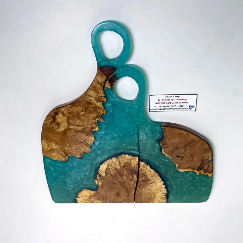 ホットセールアーティストまな板マンゴー木製エポキシ樹脂まな板食品調理用: + 84 961005832