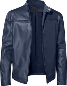 Venta al por mayor elegante chaqueta de cuero con logotipo personalizado para los hombres de alta calidad ligera y transpirable para el invierno ropa de calle OEM disponible - Product Image 1