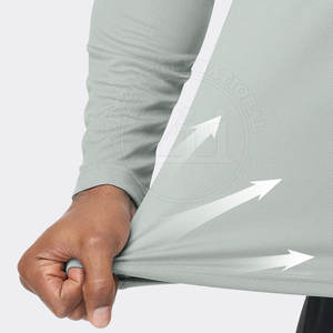 Nuevo Diseño, Alta Calidad, Más Vendido, Camisetas de Compresión Transpirables y Ligeras para Hombre, Talla Grande, con Cierre de Cremallera 1/4 - Product Image 5