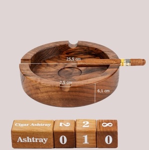 Private Label Premium Handcrafted Wooden <b>Ashtray</b> for Cigars Outdoor Use American Style Customizable Eco-Friendly From India - Product Image 3