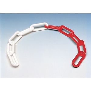 Chaîne de barrière en plastique de 6 mm d'épaisseur, 30 m de long, rouge/blanc - Product Image 1