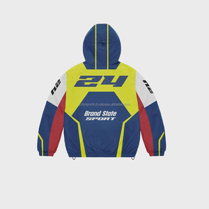 Veste coupe-vent personnalisée conception en gros fabriquée en usine pour un usage quotidien élégant vestes coupe-vent durables et légères pour hommes - Product Image 2