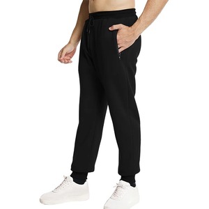 Pantalon de survêtement taille haute en toile extensible confortable pour homme Pantalon de tous les jours avec ceinture élastique et poches braguette à fermeture éclair Taille XL - Product Image 3