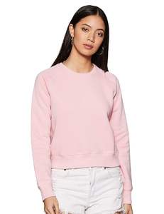 Sudadera Corta de Mujer con Forro Polar y Mezcla de Algodón, Cuello Redondo, Corte Regular, Estilo Casual, Manga Larga, para Otoño, Primavera e Invierno - Product Image 6