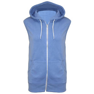 High Quality <b>Men's</b> <b>Sleeveless</b> Pullover Drawstring Winter <b>Hoodie</b> 100% Cotton Fleece Breathable Sportswear for Bodybuilding Gym - Product Image 2