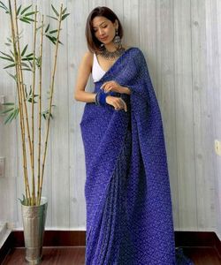 Sarees en soie fête porter broderie travail avec chemisier de la paix dans différentes couleurs lavage en Machine nettoyage à sec dans vêtement ethnique Apparelgarment - Product Image 5
