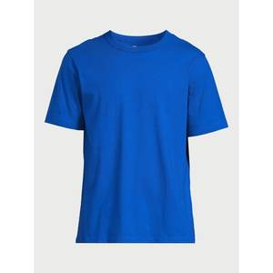 Beige 300g Camiseta de manga corta de algodón pesado Verano Cuello redondo Camisa suelta y base para hombres Mujeres Camiseta básica - Product Image 3