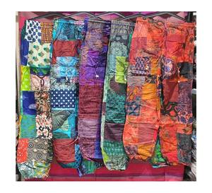 Super Selling Women's 100% Cotton Patchwork Low Waist <b>Trouser</b> <b>Yoga</b> Occasion Summer Season Elastic Decoration Washed Direct India - Product Image 1