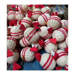 Ornement de Noël en rotin flocon de neige tissé naturel durable pour arbre de Noël et décoration intérieure Vietnam - Product Image 2