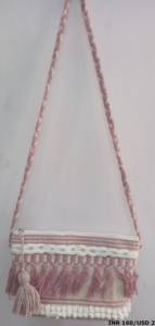 กระเป๋าถือแฟชั่นทรงสี่เหลี่ยมผ้าฝ้ายปอกระเจา ดีไซน์พิเศษ |   กระเป๋าผ้าปอกระเจาทำมือหลากสีสำหรับผู้หญิง ขนาด 3 ลิตร+ พร้อมซิป - Product Image 4