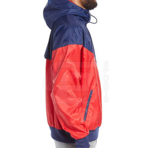 Veste coupe-vent à col montant imperméable pour hommes personnalisée style rue pour la saison d'hiver vente d'entraînement en plein air faite en non-tissé - Product Image 4