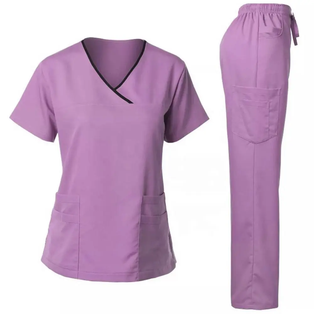 医療服医師看護スクラブ女性スクラブセットカスタムメンズファッションデザインプラスサイズ看護スクラブ