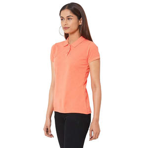 Polos de tela de algodón para niñas, camisetas personalizadas con cuello vuelto - Product Image 4