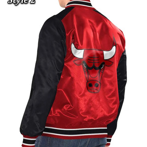 Blouson Bomber en Laine Personnalisé avec Logos Brodés, Col Montant, Veste d'Hiver pour Équipe Unisexe - Product Image 4