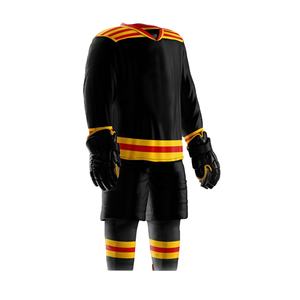 Maillot et pantalon de hockey sur glace avec logo personnalisé de vente chaude Design classique à bas prix pour quantité en vrac Uniforme de hockey sur glace de qualité - Product Image 1