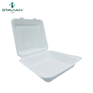 Vajilla desechable ecológica 100% biodegradable-Calidad de Concha a base de plantas Nuevo Top Apto para microondas 9x9 pulgadas - Product Image 3