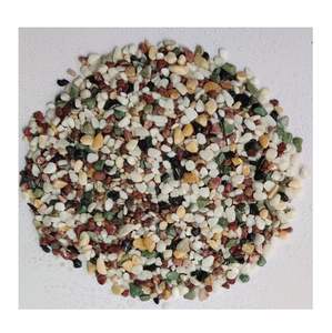 Vaso di piante artificiali decorazione multicolore colorato piccoli ciottoli di ghiaia - Product Image 1