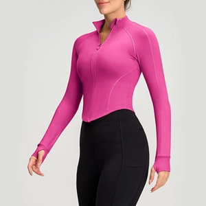 Wholesale Outdoor Fitness Sports <b>Jacket</b> Casual Outerwear Running <b>Jacket</b> for Women Custom Logo and Color <b>Yoga</b> <b>Jacket</b> - Product Image 1
