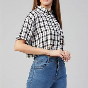 Camisas cortas de poliéster transpirable de diseño personalizado de alta calidad para mujer, camisas holgadas de algodón multicolor para mujer - Product Image 3