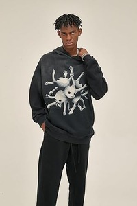 Venta al por mayor personalizado de gran tamaño gota hombro Sudadera con capucha recortada de manga larga Y2k Harajuku peso pesado grueso Sudadera con capucha - Product Image 5