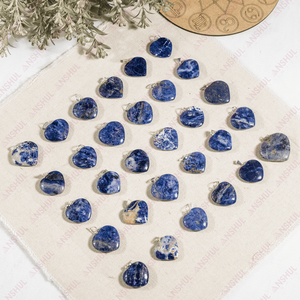 Dernière collection, design moderne, qualité supérieure AAA, bijoux de mode unisexe, pendentifs en forme de cœur en sodalite - Product Image 4