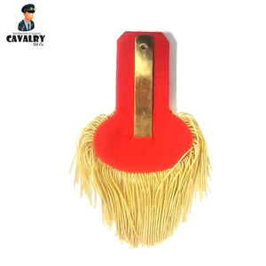 Tableros de hombro hechos a mano personalizados de color de contraste rojo y dorado por CAVALRY SKT COMPANY - Product Image 4