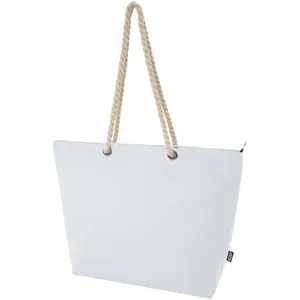 Bolsa de Mano Promocional de 23L, Material Reciclado Certificado GRS, Termica Da Spiaggia con Asas de Cordón Panamá para Uso en la Playa - Product Image 1