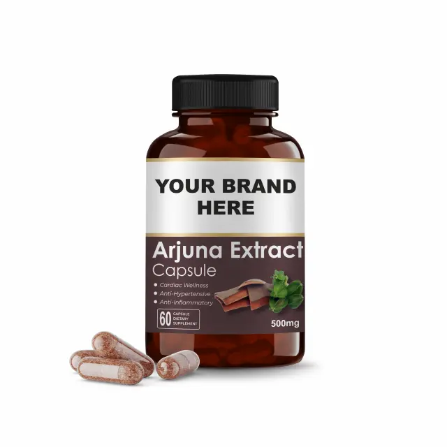 Premium Quality Bulk Herbal Supplement Arjuna Extract Capsules in Wholesale Price from Indian Supplier