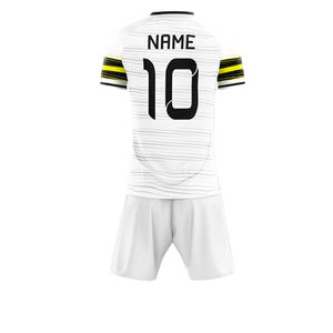 Uniformes de fútbol de manga corta de calidad personalizada, ropa de entrenamiento de fútbol con cuello, nombre y número impresos - Product Image 4