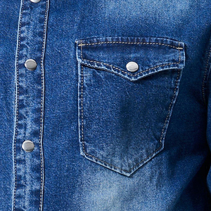 เสื้อยีนส์สำหรับผู้ชายดีไซน์แบบมืออาชีพเสื้อยีนส์ผ้าซาตินระบายอากาศได้ดี - Product Image 6