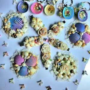 Pince à cheveux coquillage faite à la main Vietnam accessoire de cheveux naturels Boutique ornement de mode choix de cadeau durable écologique - Product Image 3