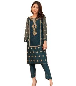 Custom Made Fully Stitched Lawn <b>Suit</b> for Women Party Casual Summer Ethnic Outfit Set with Embroidery Floor-Length Design - Product Image 6